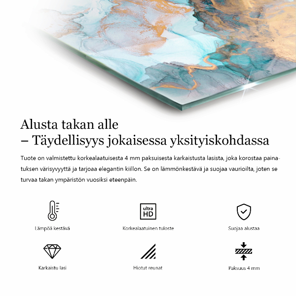 Placă hexagonală din sticlă pentru șemineu Model abstract cu texturi variate