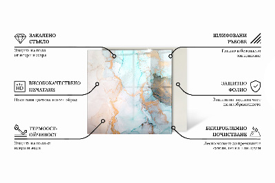 Placă hexagonală din sticlă pentru șemineu Model abstract cu texturi variate