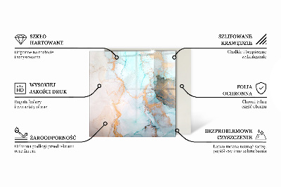 Placă hexagonală din sticlă pentru șemineu Modele delicate de frunze