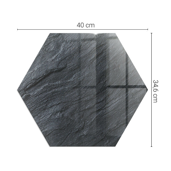 Placă de sticlă hexagonală șemineu Modelul structurii stâncoase