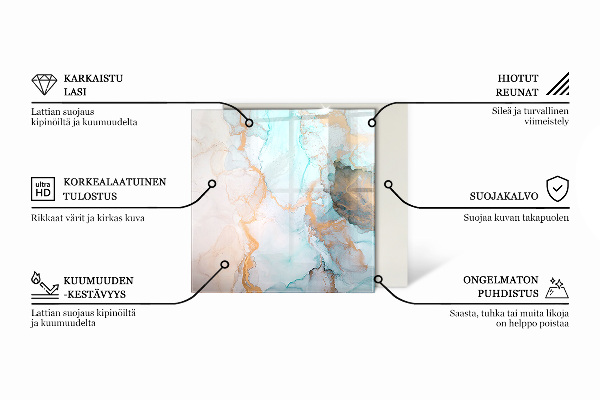 Placă hexagonală din sticlă pentru șemineu Model de forme tridimensionale
