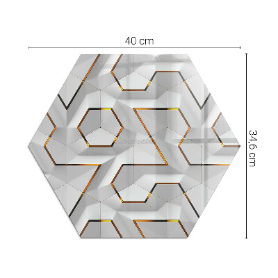 Placă hexagonală din sticlă pentru șemineu Model de forme tridimensionale