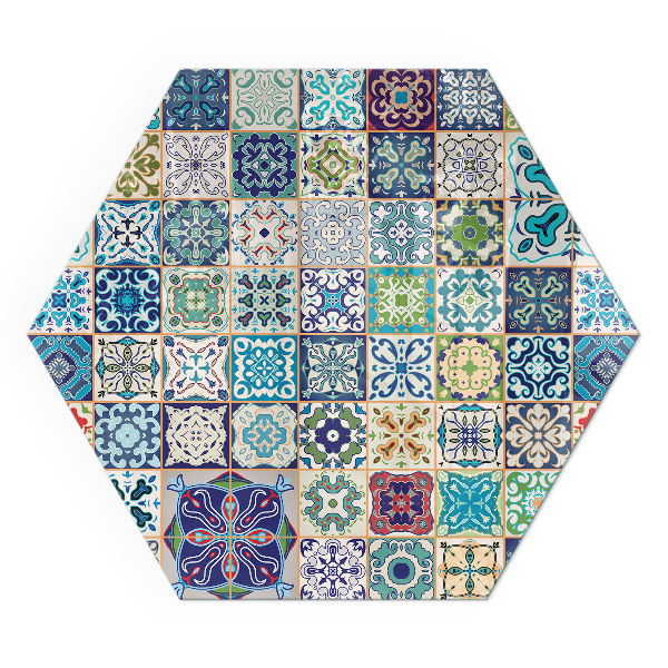 Placă de sticlă hexagonală șemineu Modele decorative mozaicate