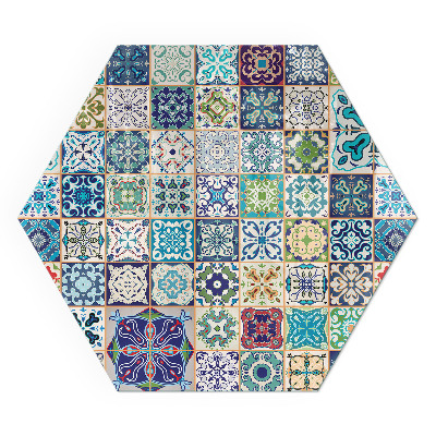 Placă de sticlă hexagonală șemineu Modele decorative mozaicate