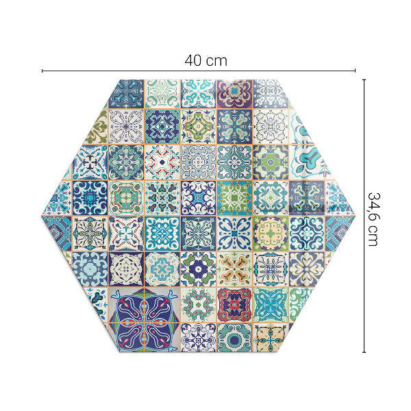 Placă de sticlă hexagonală șemineu Modele decorative mozaicate
