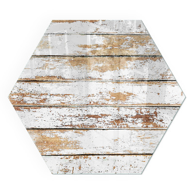 Placă de sticlă hexagonală șemineu Placă de lemn ruginită