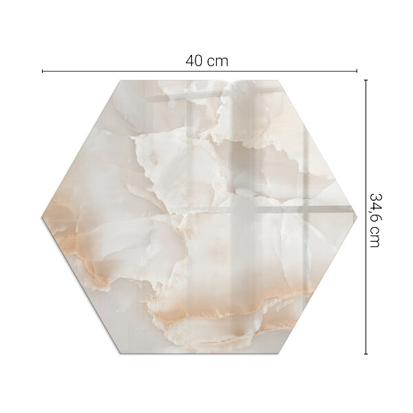 Sticlă hexagonală sub sobă Motiv organic din piatră