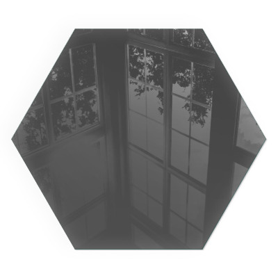 Placă hexagonală din sticlă pentru șemineu Culoare: Gri-maro