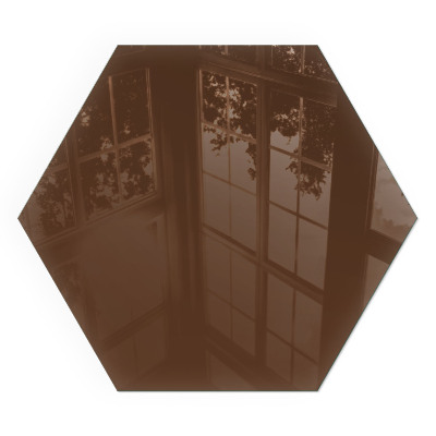 Placă de sticlă hexagonală șemineu Culoare Maro