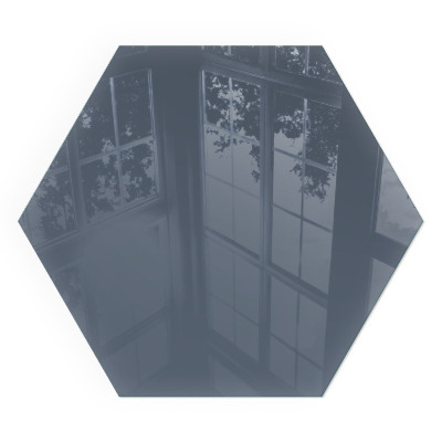 Sticlă hexagonală sub sobă Culoare: Albastru închis