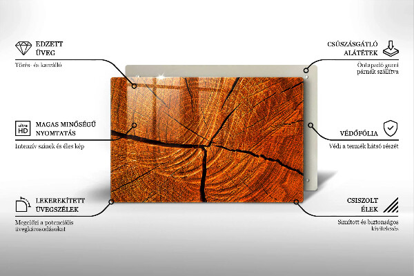 Coaster de lumânări mormânte decorativ Structura trunchiului din lemn