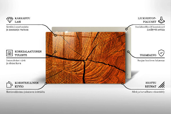 Coaster de lumânări mormânte decorativ Structura trunchiului din lemn