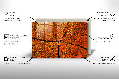 Coaster de lumânări mormânte decorativ Structura trunchiului din lemn