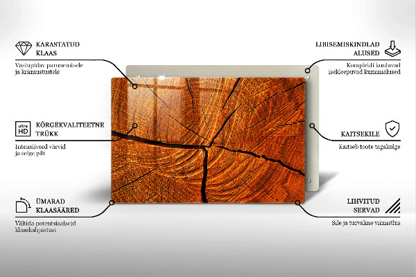 Coaster de lumânări mormânte decorativ Structura trunchiului din lemn