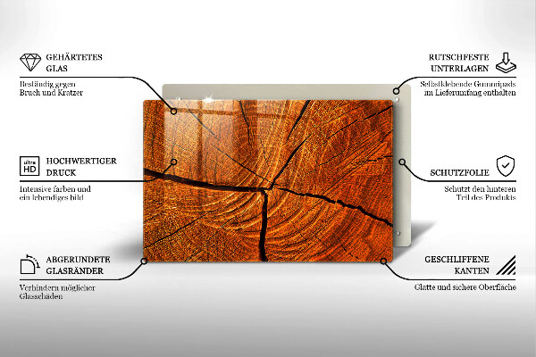 Coaster de lumânări mormânte decorativ Structura trunchiului din lemn