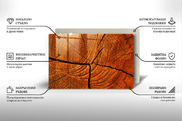 Coaster de lumânări mormânte decorativ Structura trunchiului din lemn