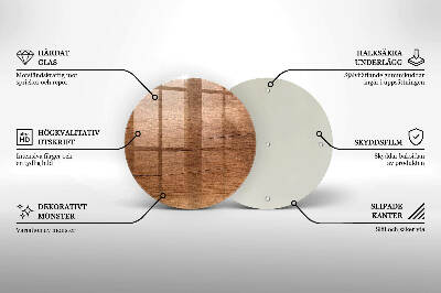 Coaster de lumânări mormânte Textura lemnului