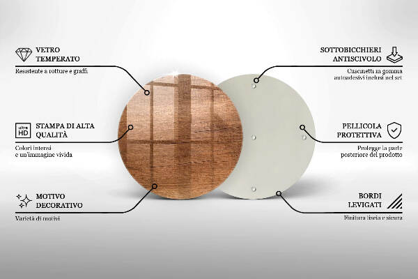 Coaster de lumânări mormânte Textura lemnului