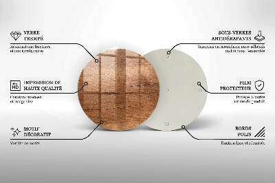 Coaster de lumânări mormânte Textura lemnului