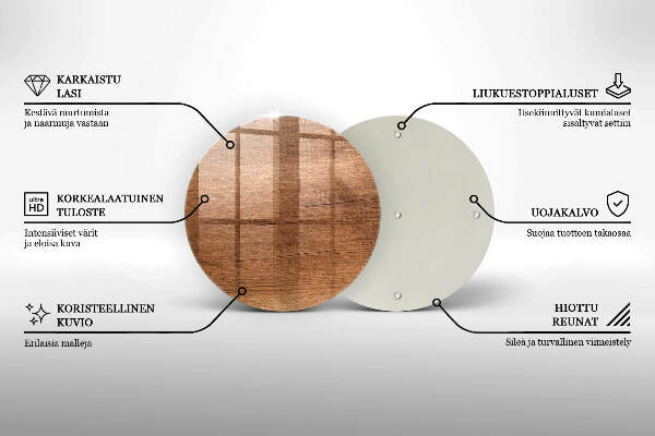 Coaster de lumânări mormânte Textura lemnului