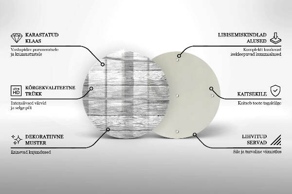 Coaster de lumânări Scânduri vechi de lemn