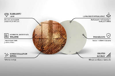 Coaster de lumânări mormânte Granul de lemn al copacului