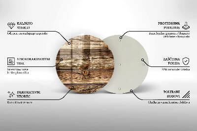 Coaster de lumânări mormânte Textura scândură de lemn