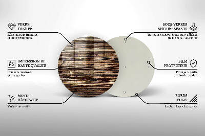 Coaster de lumânări mormânte Textura lemnului