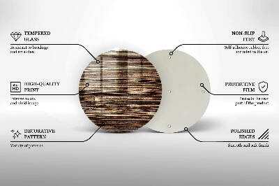 Coaster de lumânări mormânte Textura lemnului