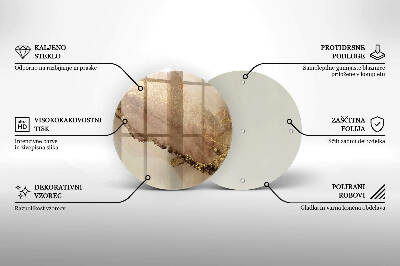 Coaster de lumânări mormânte Abstracția aurului