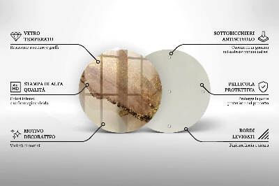 Coaster de lumânări mormânte Abstracția aurului