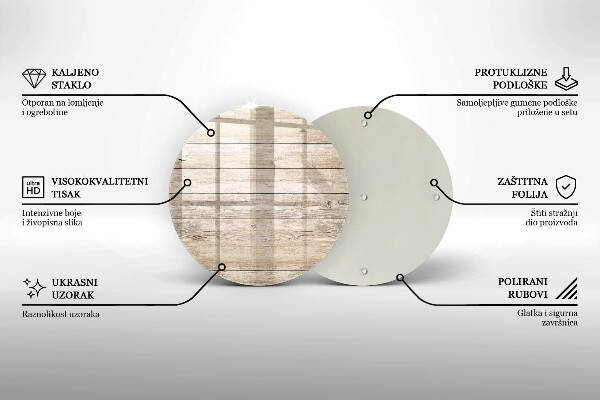 Coaster de lumânări mormânte Scânduri de lemn