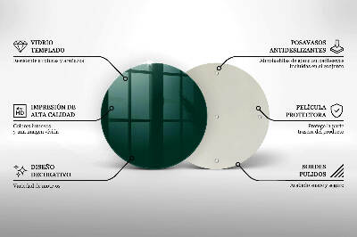 Coaster de lumânări mormânte Culoare verde