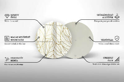 Coaster de lumânări Model de frunze în linie