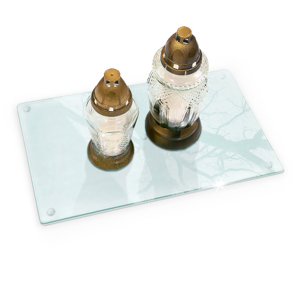 Suport de lumânări din sticlă transparentă