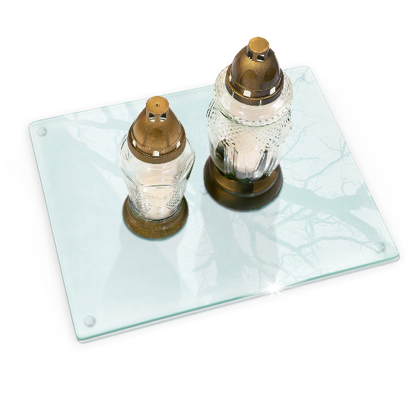 Suport de lumânări din sticlă transparentă