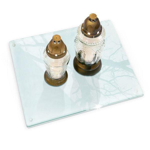 Suport de lumânări din sticlă transparentă