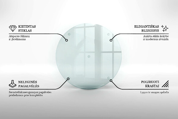 Suport de lumânări din sticlă rotundă transparentă