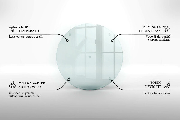 Suport de lumânări din sticlă rotundă transparentă