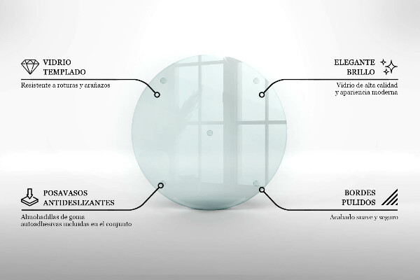 Suport de lumânări din sticlă rotundă transparentă