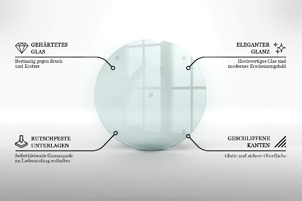 Suport de lumânări din sticlă rotundă transparentă