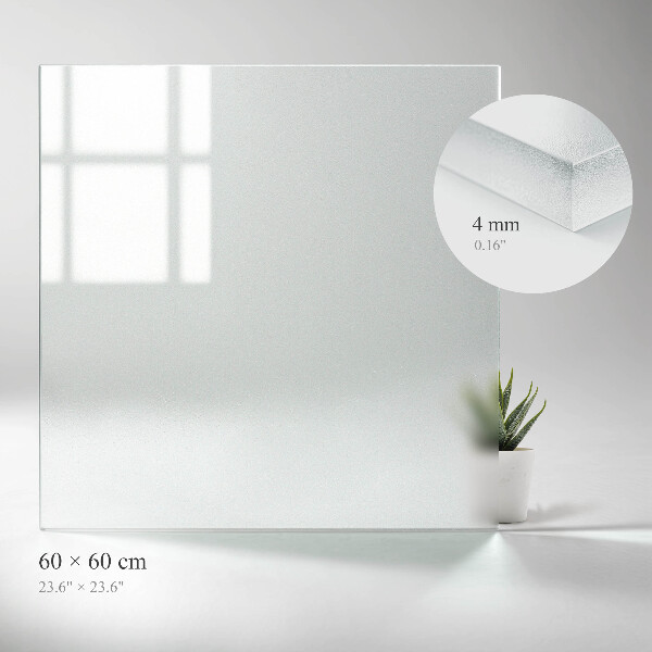 Blat de masă pătrat în varianta semitransparentă