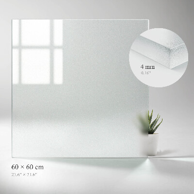 Blat de masă pătrat în varianta semitransparentă