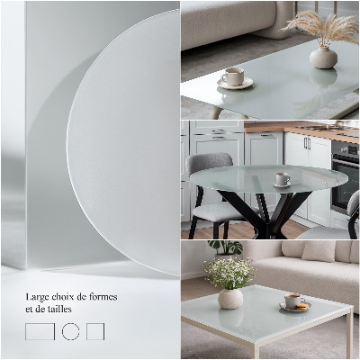 Blat masă rotund în finisaj semitransparent