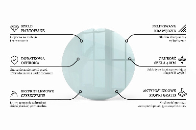 Blat masă rotund transparent