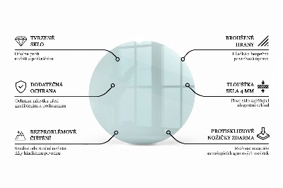 Blat masă rotund transparent