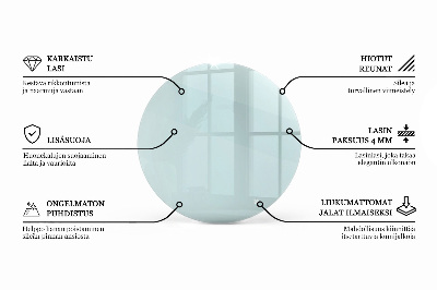 Blat masă rotund transparent