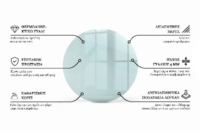 Blat masă rotund transparent