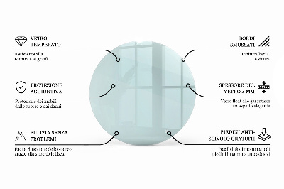 Blat masă rotund transparent