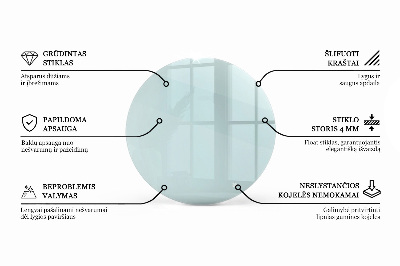 Blat masă rotund transparent